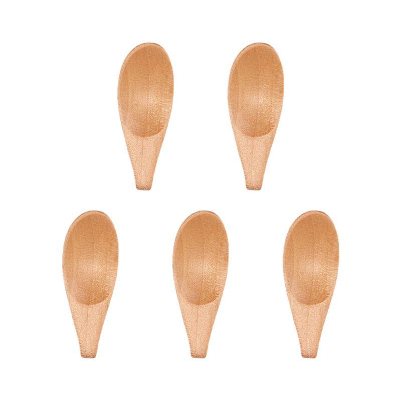 Coffee Tea Etc - B69C 5 Pieces Mini Wooden Spoon
