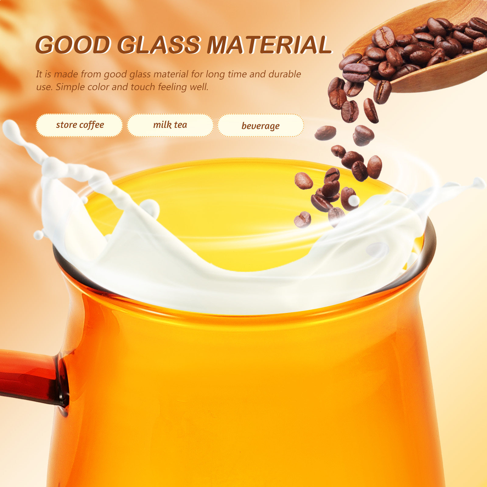 Coffee Tea Hot - 1Set Glass Coffee Cup and Saucer