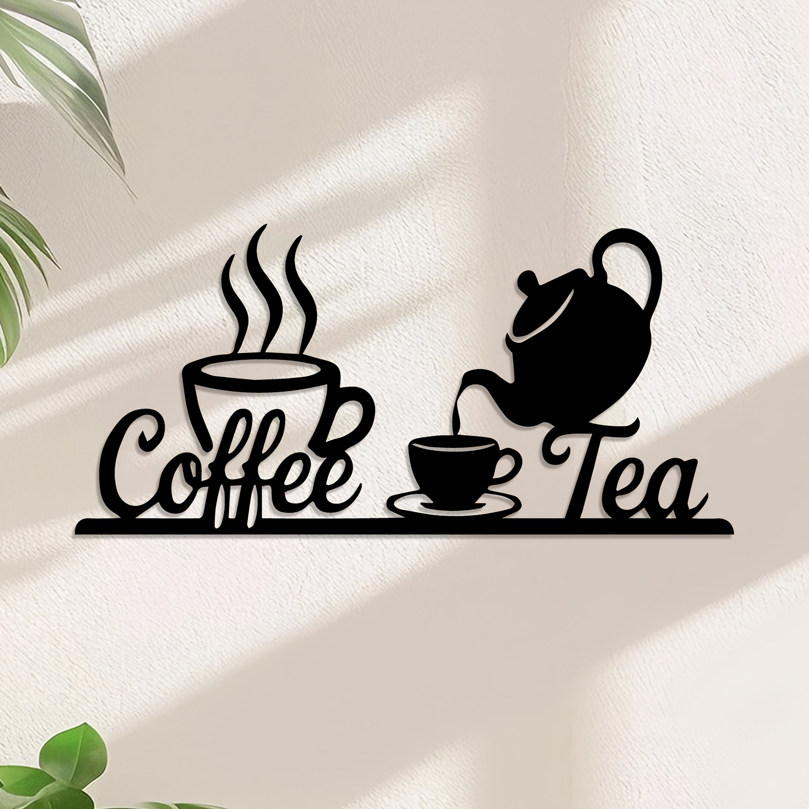 Coffee Tea Icon - 1pc Rustic Metal Coffee & Tea