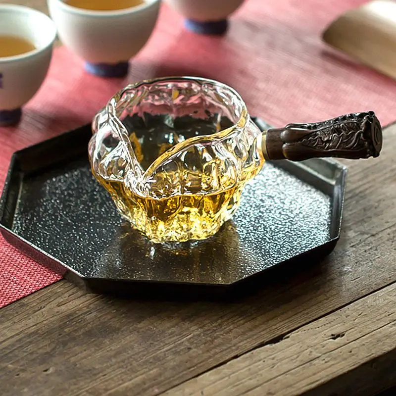 Coffee Tea Decanter - Glass Tea Serving Pitcher Decanter, Wooden
