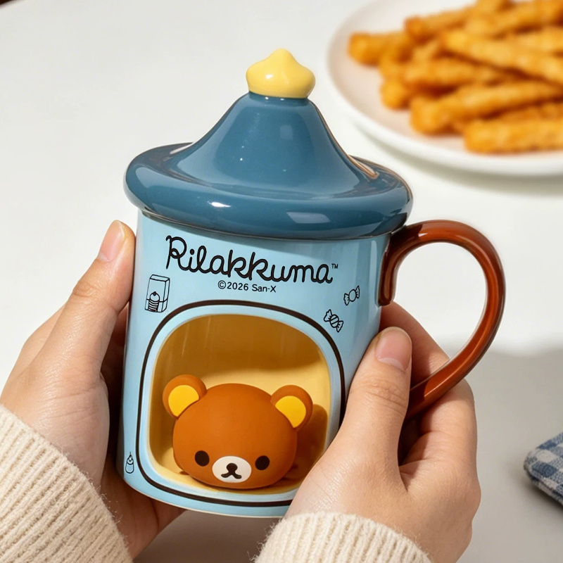 Coffee Y Tea - Kawaii 3D Rilakkuma Ceramic Mug Microwave