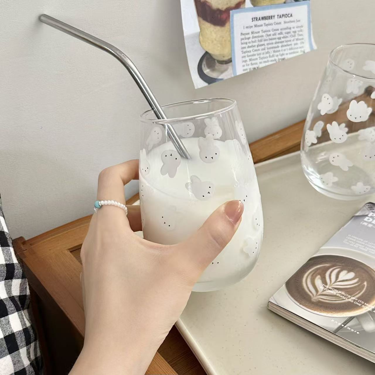 Cute Miffy Rabbit Printed Glas - Coffee Tea & Espresso Appliances 评论和价格