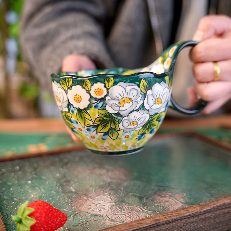 Jasmine Underglaze Ceramic Mug - Coffee Jasmine Tea 评论和价格