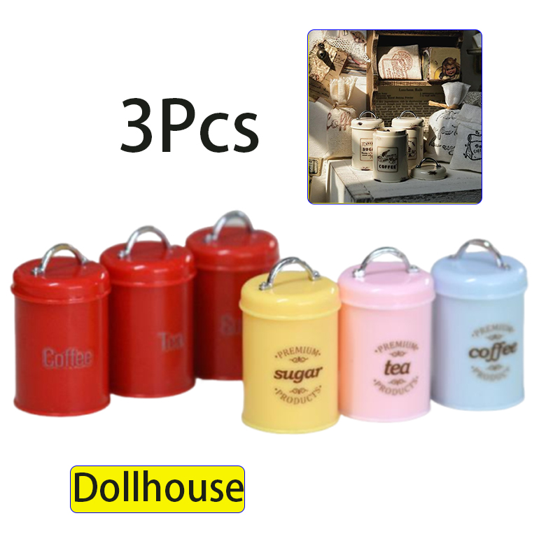 3Pcs Miniature Dollhouse Mini  - Coffee Tea & Espresso Appliances 评论和价格