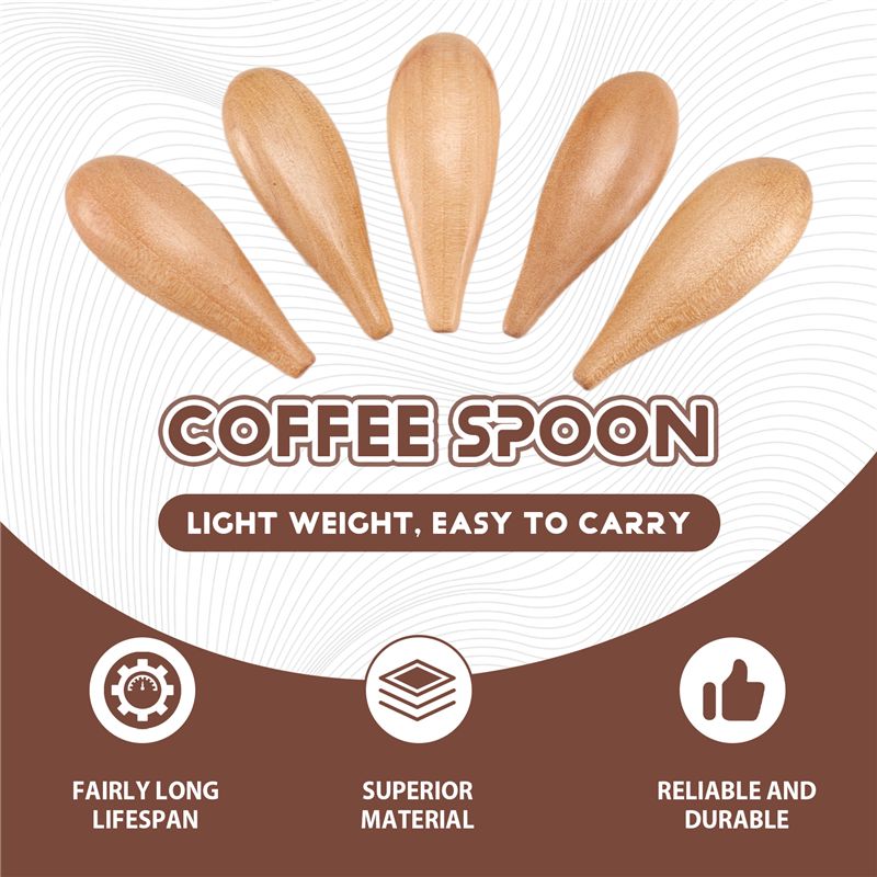B69C 5 Pieces Mini Wooden Spoo - Coffee Tea Etc 评论和价格