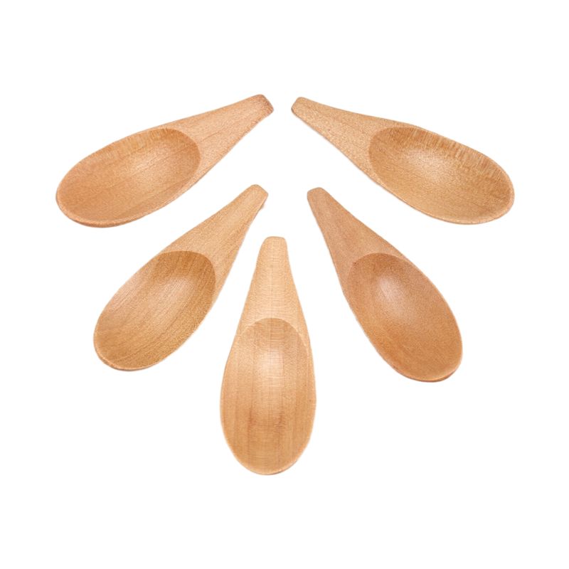 B69C 5 Pieces Mini Wooden Spoo - Coffee Tea Etc 评论和价格