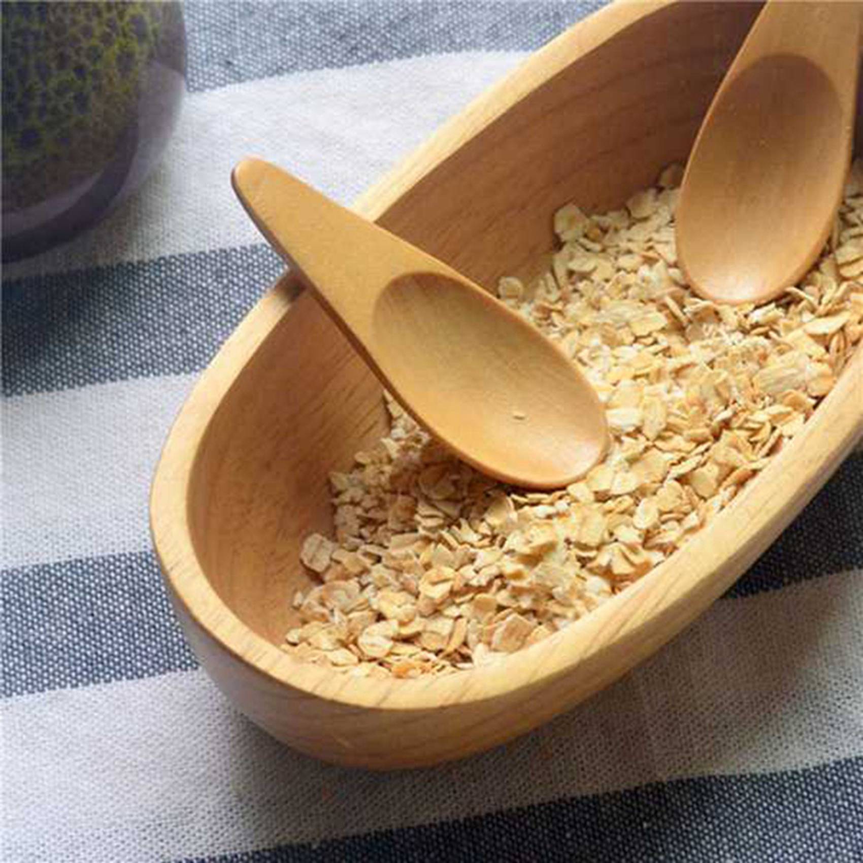 A04G-10 Pieces Mini Wooden Spo - Coffee Tea Etc 评论和价格