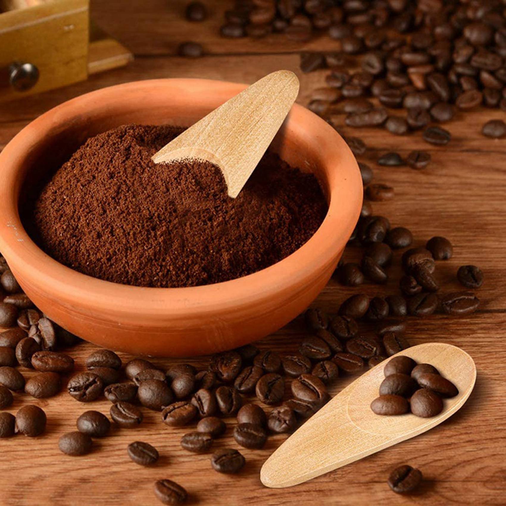 A04G-10 Pieces Mini Wooden Spo - Coffee Tea Etc 评论和价格