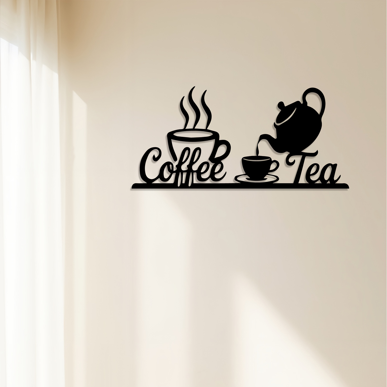 1pc Rustic Metal Coffee & Tea  - Coffee Tea Icon 评论和价格