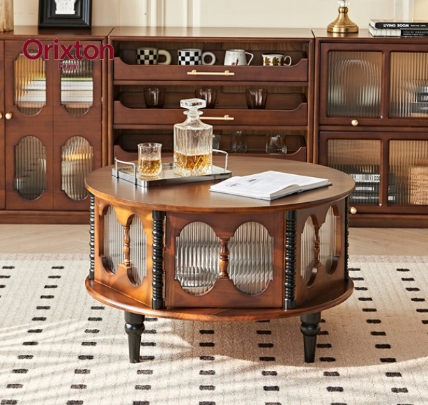 Solid wood coffee table with s - Coffee Tea Etc 评论和价格