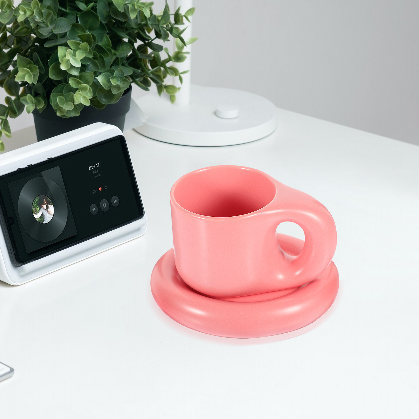 Ceramic Coffee Cup Set with Sa - Coffee Tea Hot 评论和价格