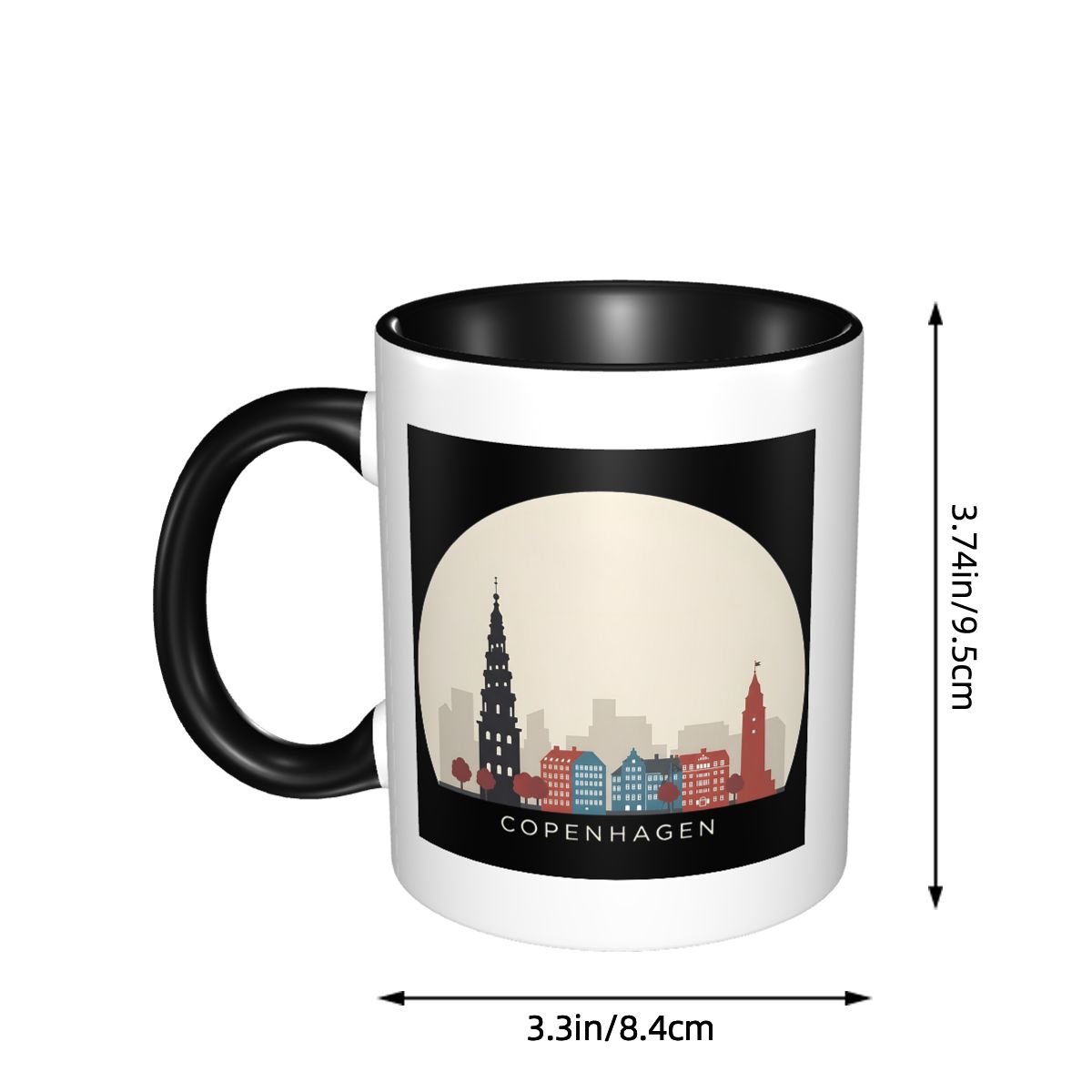 Copenhagen Travel Icon Mug Fun - Coffee Tea Icon 评论和价格