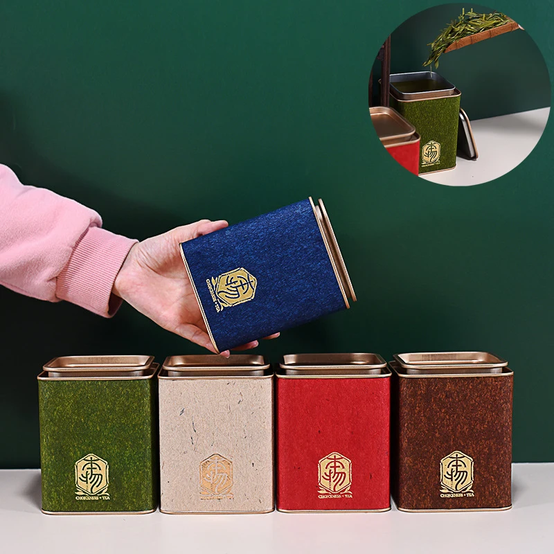 Tea Tin Containers Square Meta - Coffee Jasmine Tea 评论和价格