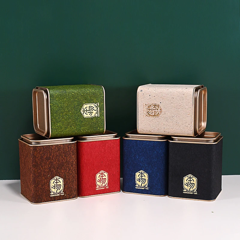 Tea Tin Containers Square Meta - Coffee Jasmine Tea 评论和价格