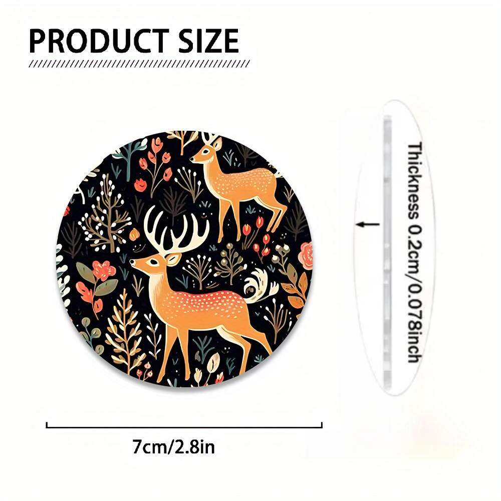 2 Deer Print Car Coasters - Su - Coffee Tea Etc 评论和价格