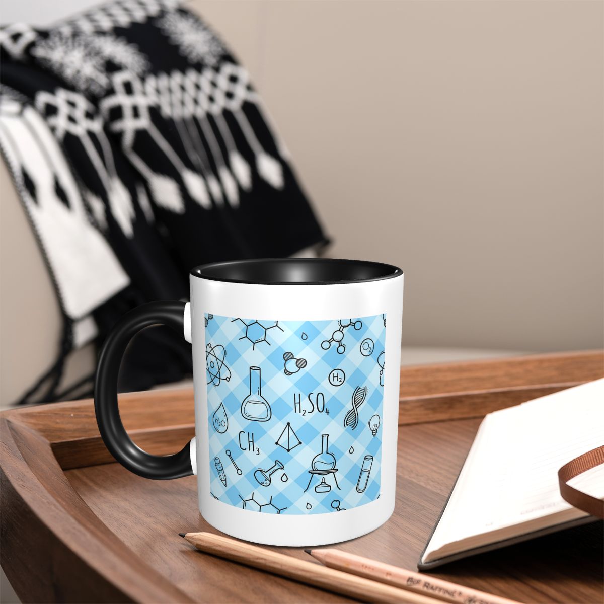 Science Icons Plaid Pattern A  - Coffee Tea Icon 评论和价格