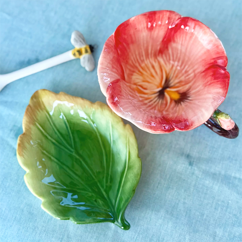 Ceramic Flower Coffee Cup with - Coffee Or Tea Please 评论和价格