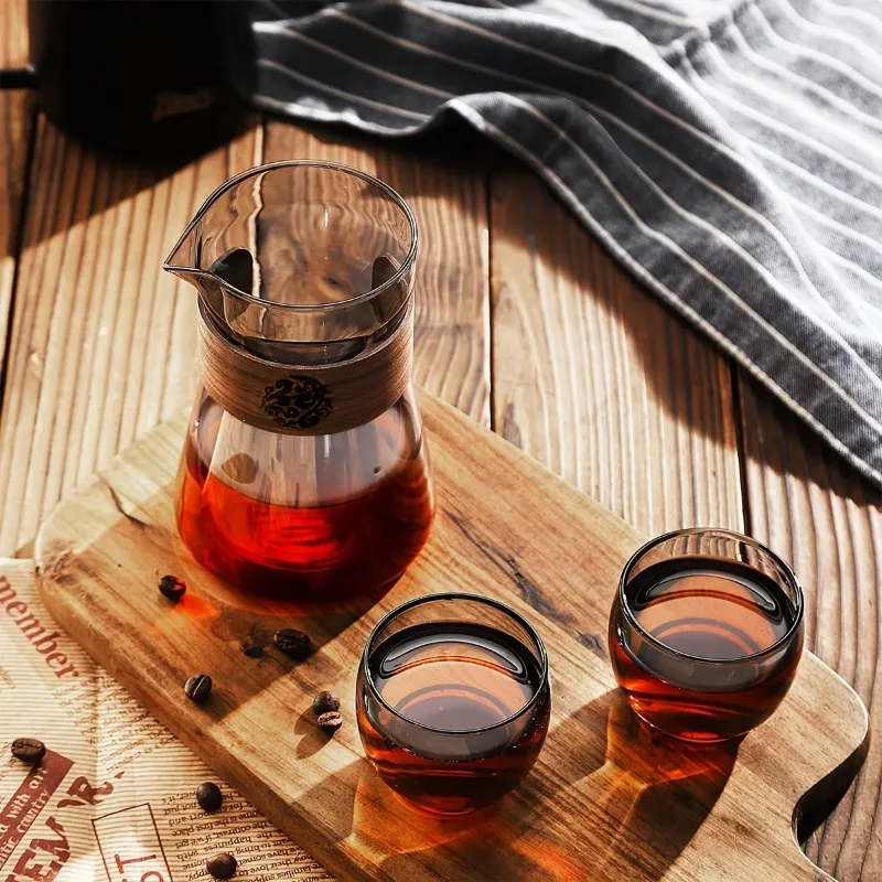1/2 Pcs Glass Coffee Carafe wi - Coffee Tea Decanter 评论和价格
